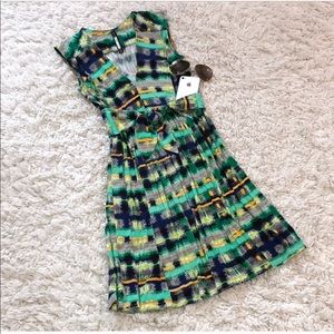 Xs Dress plaid print work casual daytime work dress plaid